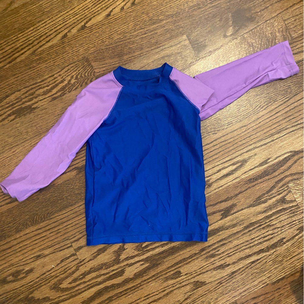Primary rash guard blue and purple size 2-3T EUC